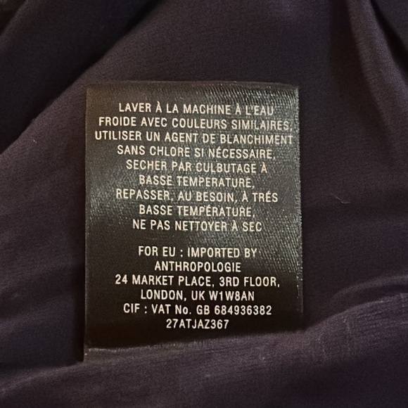 Anthropologie‎ Deletta Floral Caledonia Dress Blue Gray NWT Size Medium - Picture 15 of 15